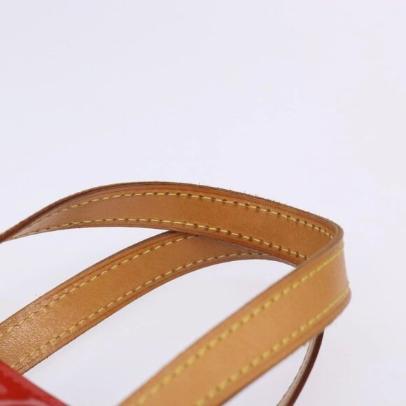 LOUIS VUITTON Monogram Vernis Reade PM Hand Bag Red Rouge M91088 LV Auth 133099 - Picture 9 of 16